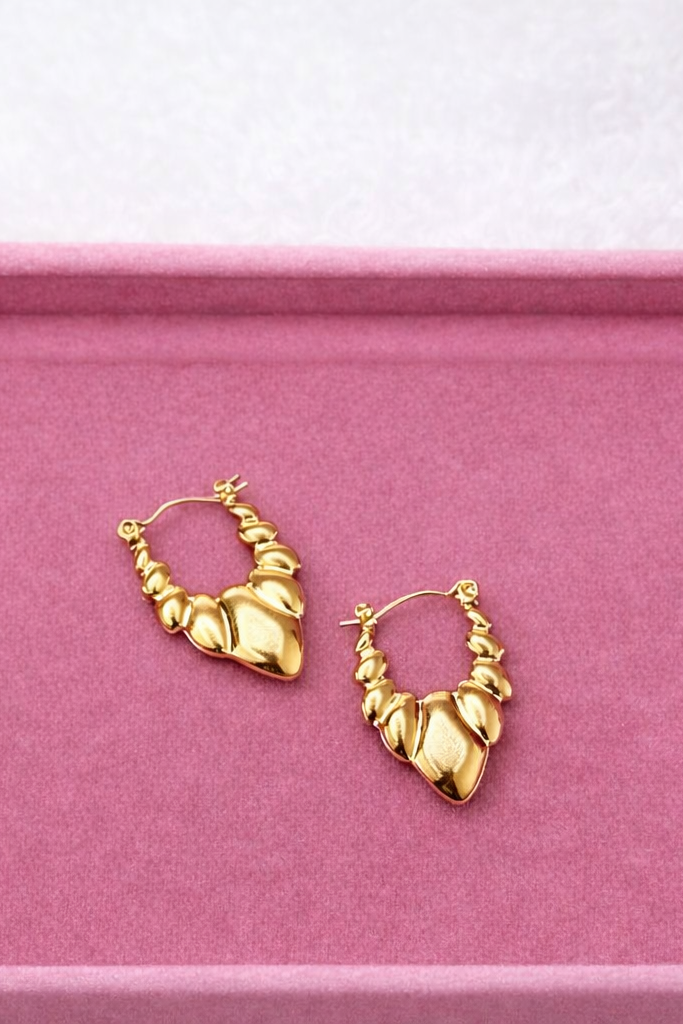 Aurelia Heart Hoop Earrings