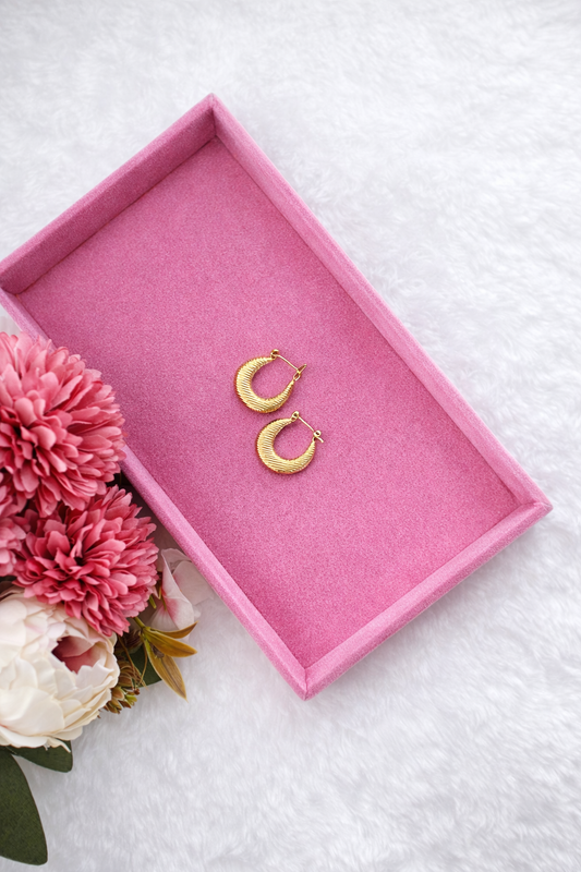Golden Crescent Hoops