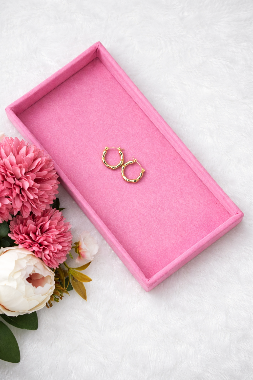 Aurora Gold Textured Hoops